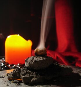 Myrrh burning on a coal