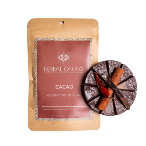 mezcla de hierbas y cacao
